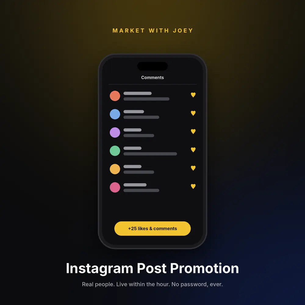 Instagram Post Promotion by Market With Joey